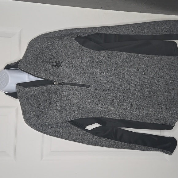 Spyder Black & Gray Fleece Jacket Women's M - Picture 6 of 8